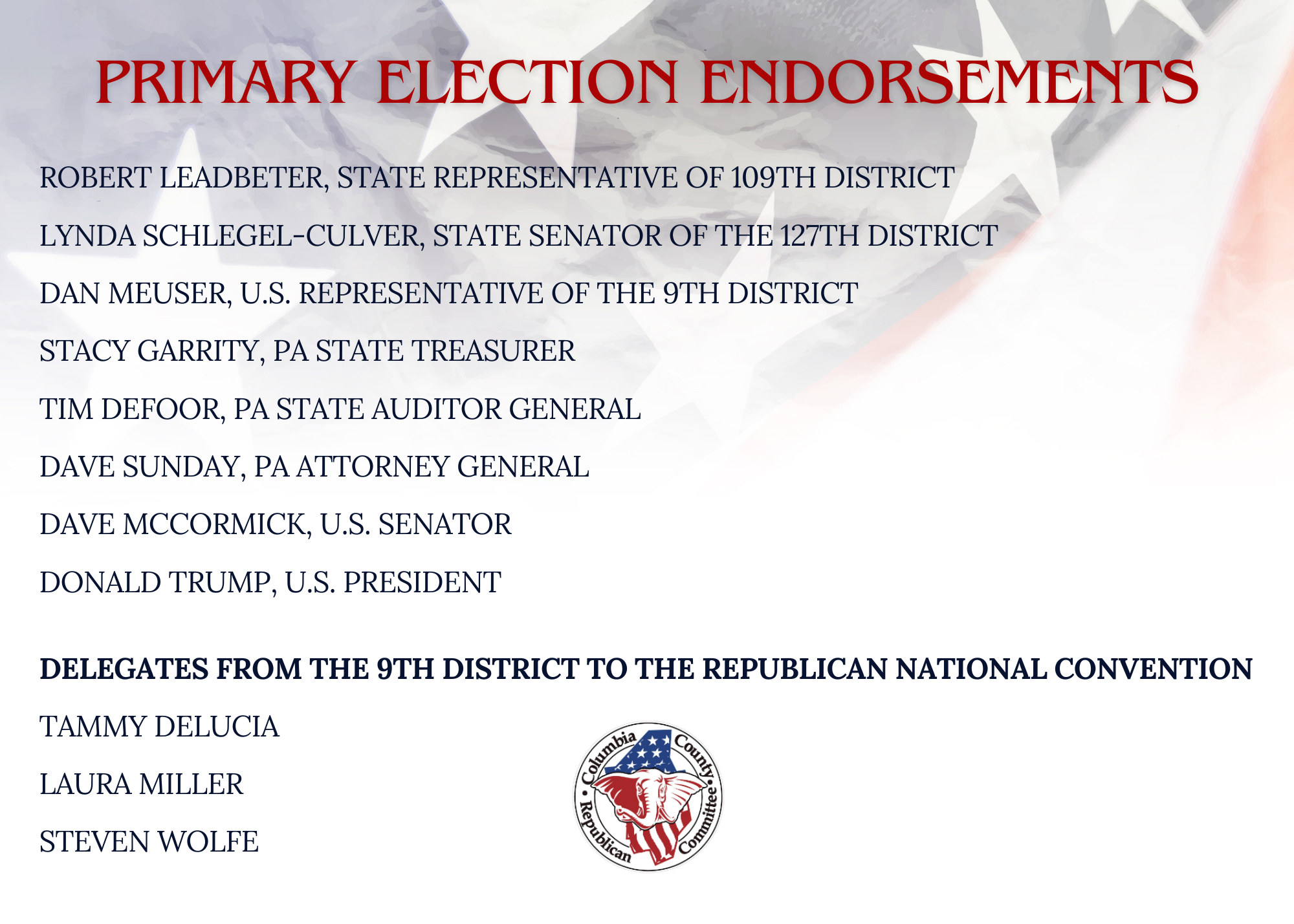 CCRC Endorsements for the 2024 Primary Election – Columbia County ...